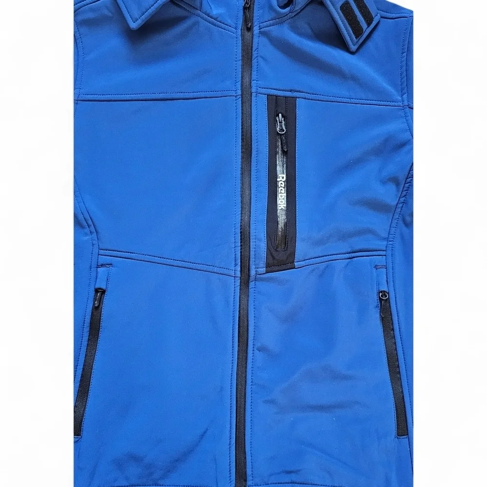 Reebok Youth Blue Hooded Softshell Jacket Size L (14/16)
